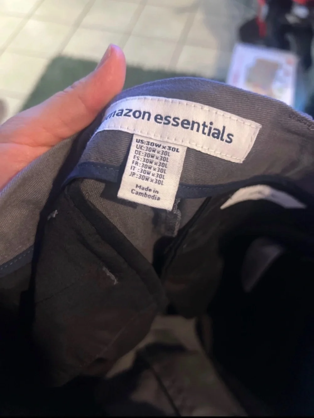 Amazon Essentials Men's Chinos in Charcoal Gray